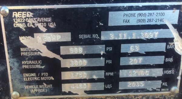 Reed  A30HP Concrete Pump - Image 3