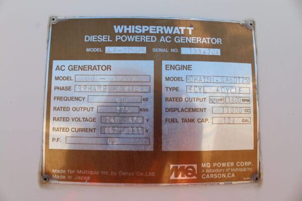 Multiquip  WhisperWatt Generator - Image 5