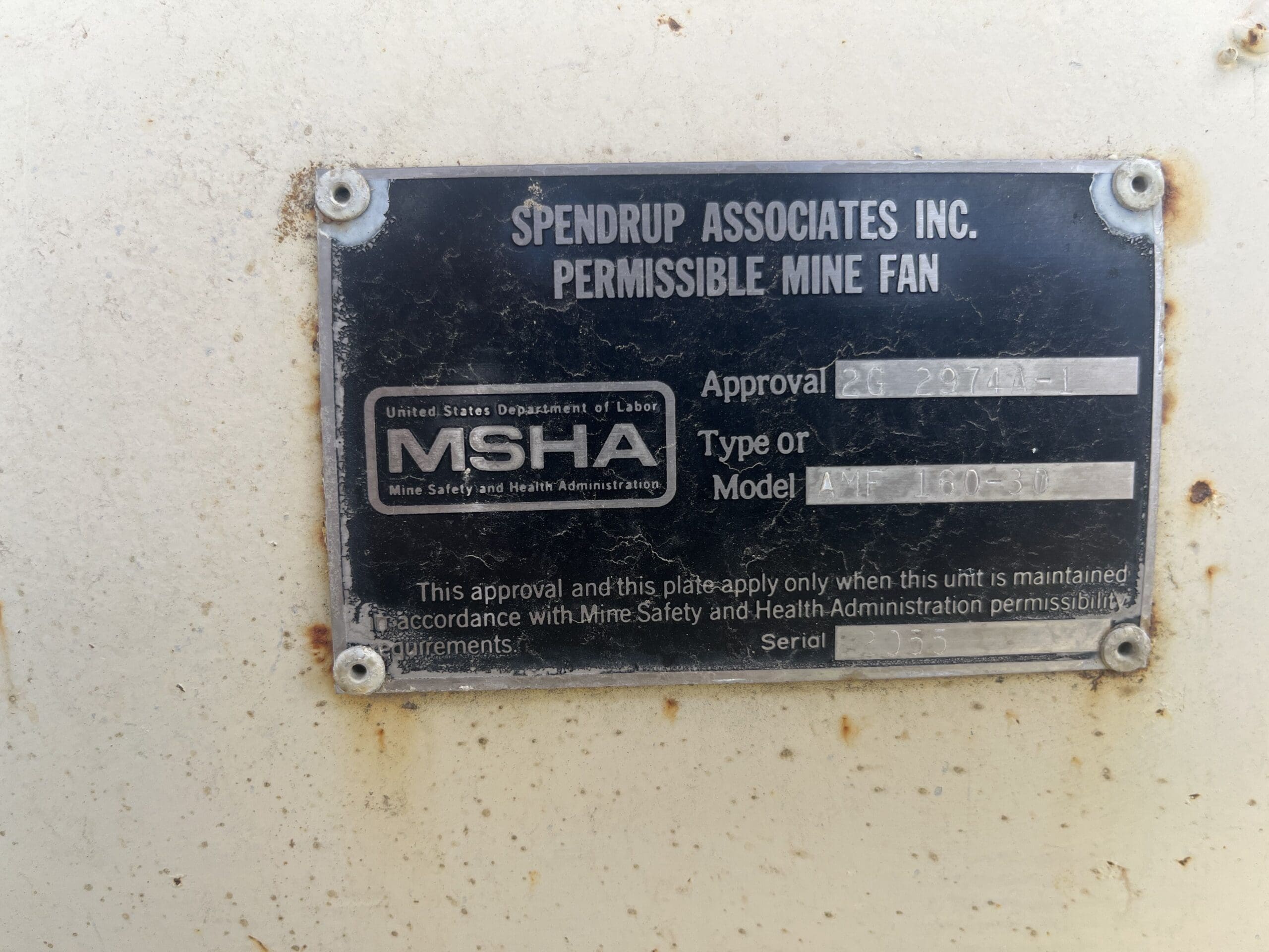 Spendrup Fan - Model AMF-160-30-19V - Image 2