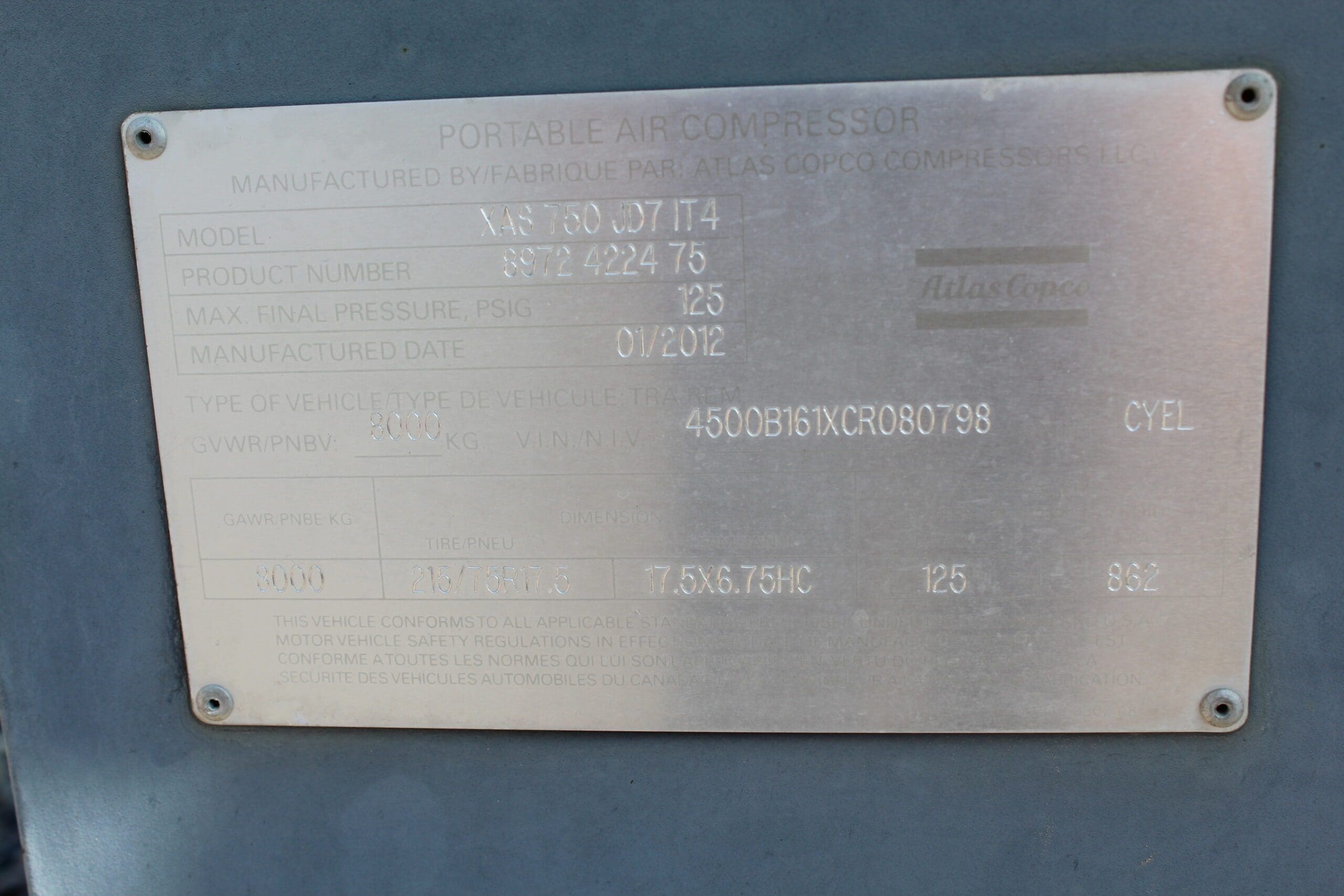 Atlas Copco XAS 750 JD7IT4 - Image 5