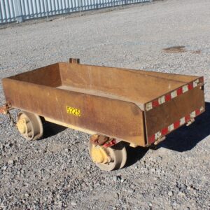 Flat car with lift able box